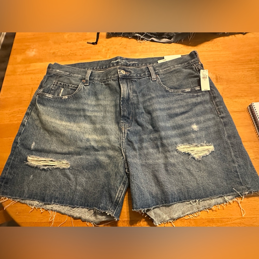 Old Navy Blue High-Rise Slouchy Straight Jeans